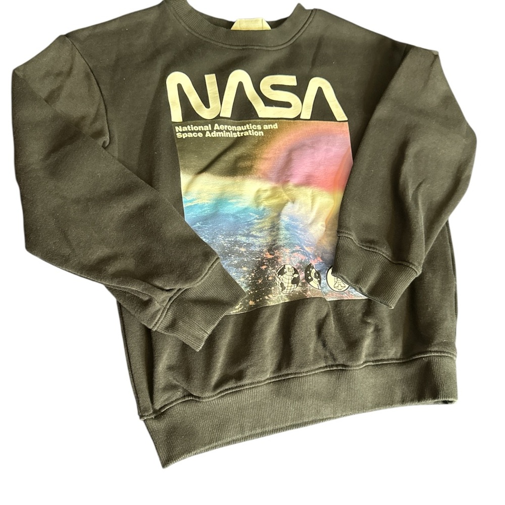 H&M NASA Graphic Olive Sweater